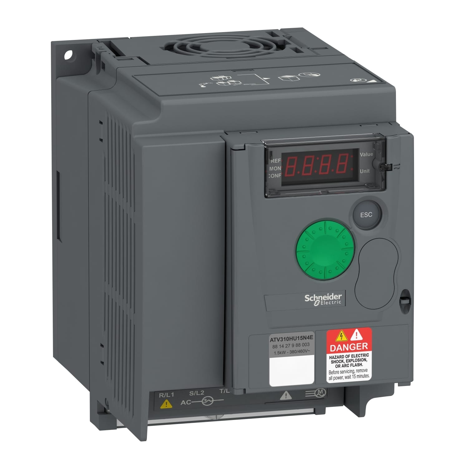 Variable Speed Drive, Easy Altivar 310, heavy duty, 1.5kW, 2hp, 380 to 460V, without EMC